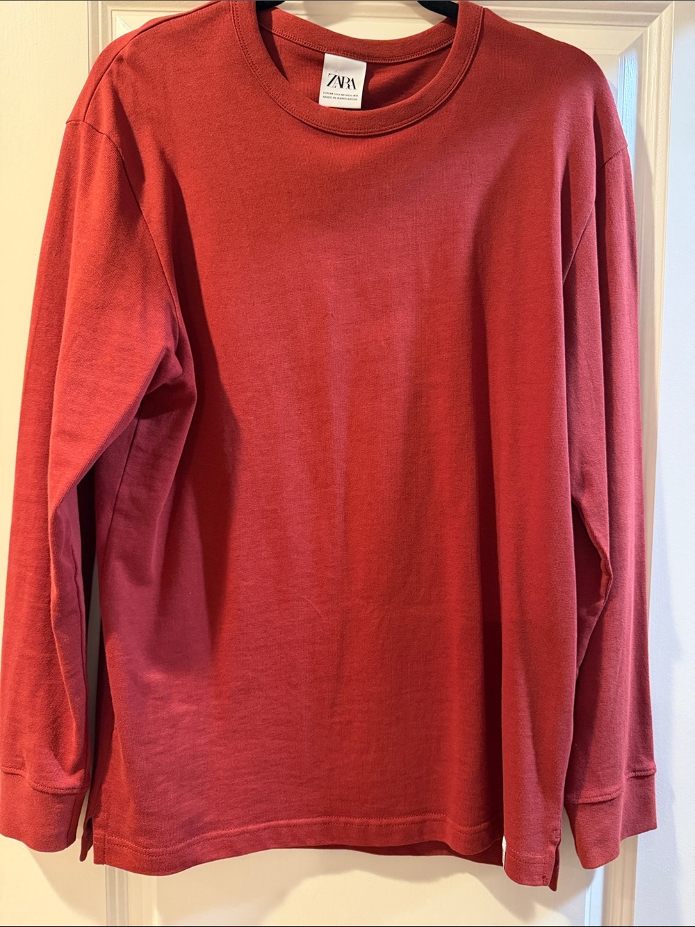 ZARA Men’s Crewneck Sweater - Brick Red